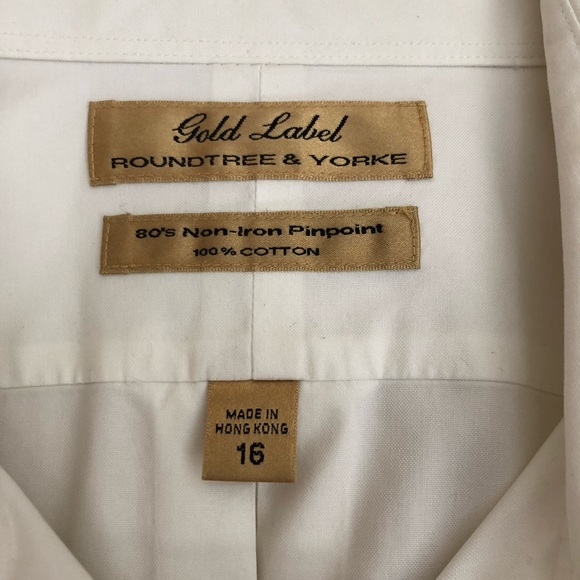 Roundtree & Yorke No-Iron Point Collar Shirt (A) - Picture 3 of 6